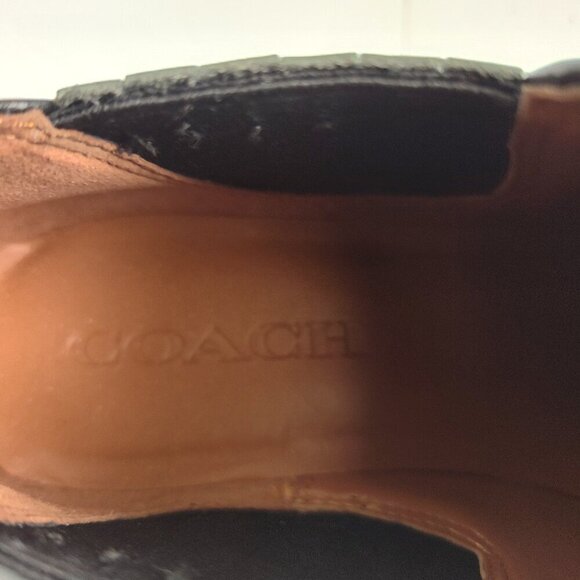 Ladies SZ 6-1/2B Coach Black Leather Ankle Bootie - Picture 5 of 5